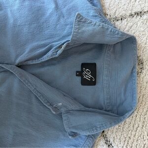 Ofy - Men's Casual Blue Button Down Shirt